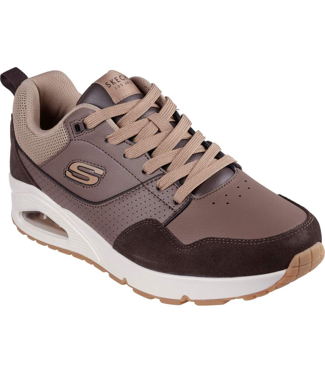 Baskets uno retro one femme marron Skechers-1