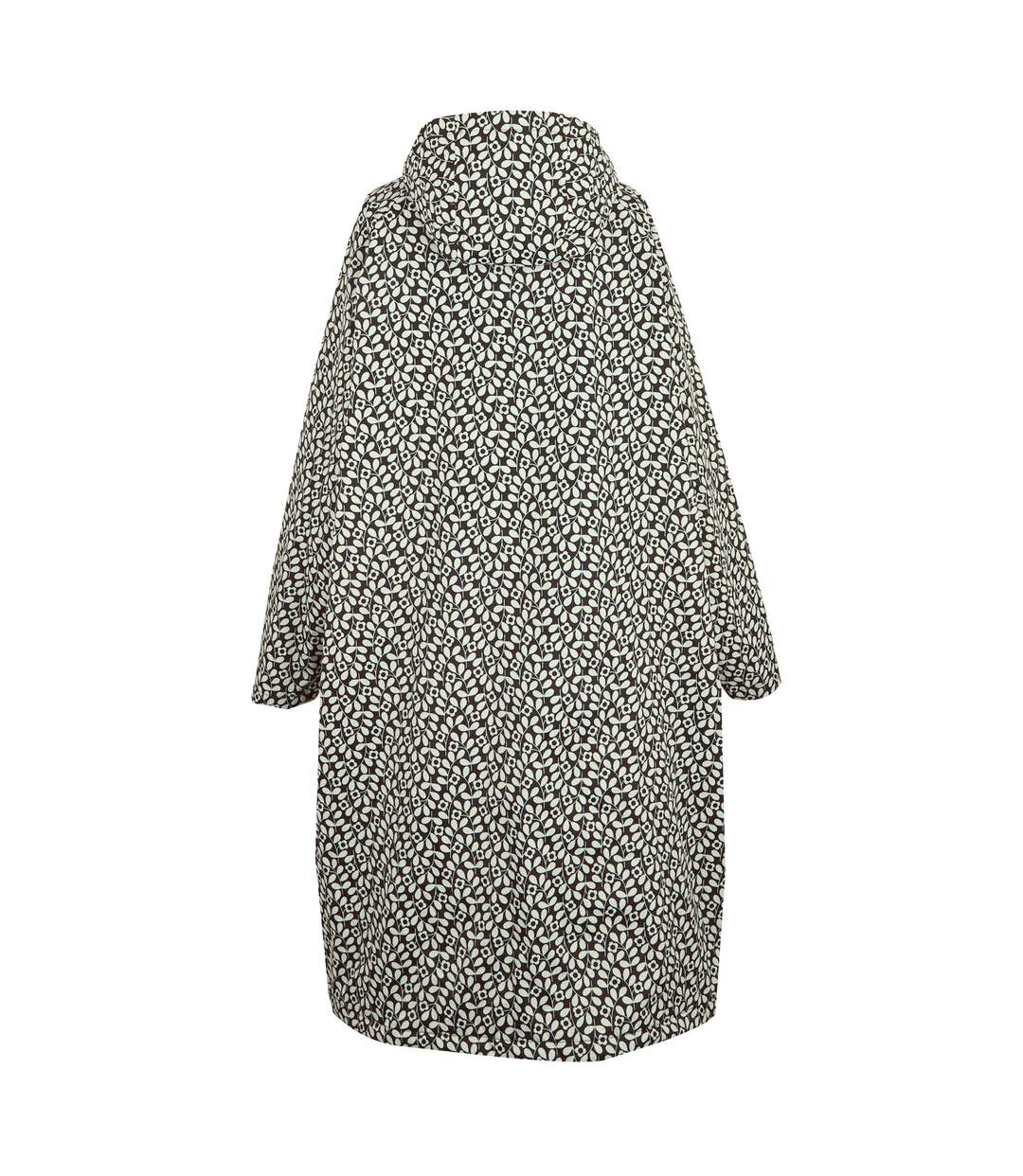 Womens/ladies orla kiely jasmine flower changing robe black Regatta-2