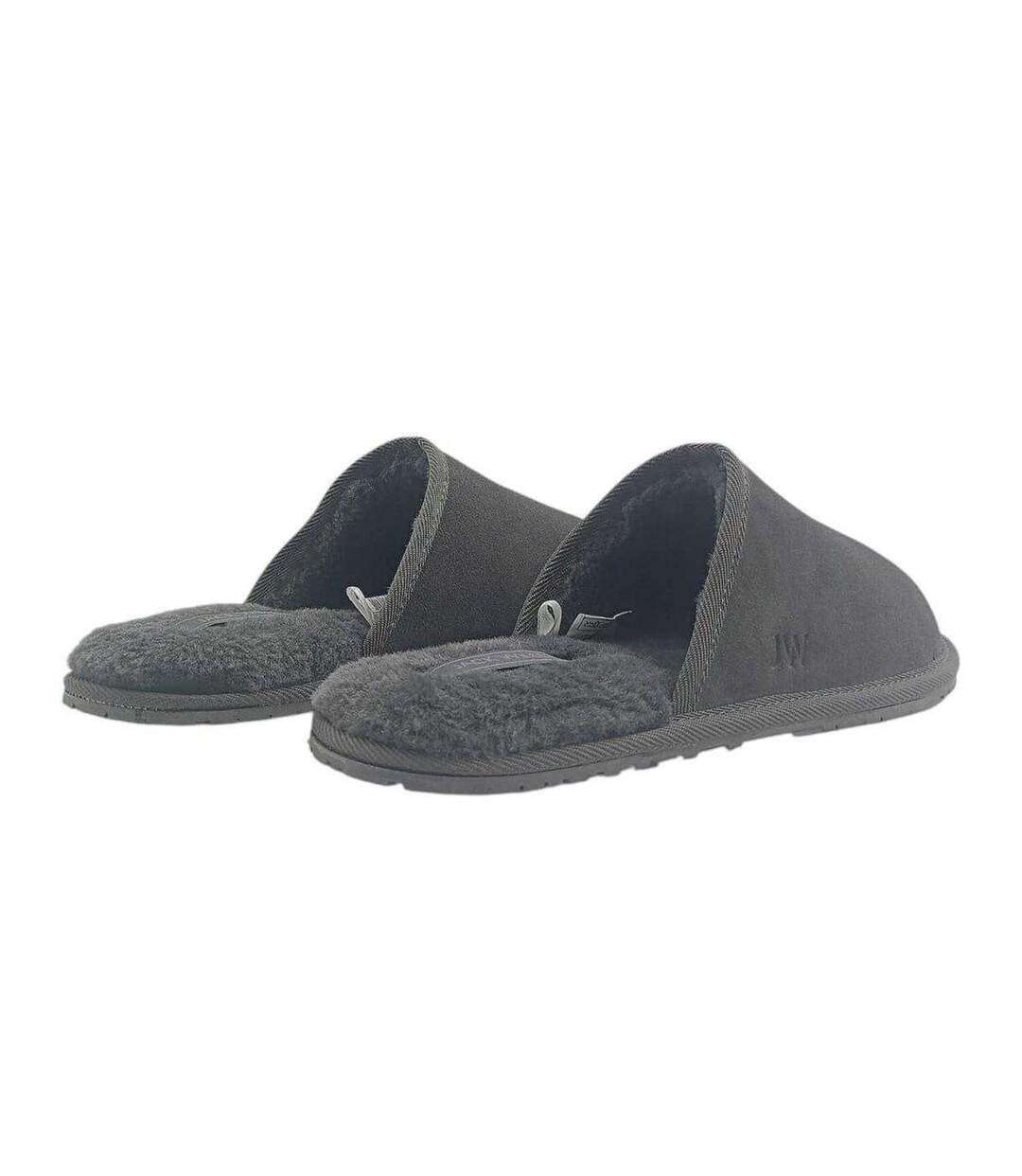 Mens Suede Mule Slippers Dark Grey Jack Wills-2