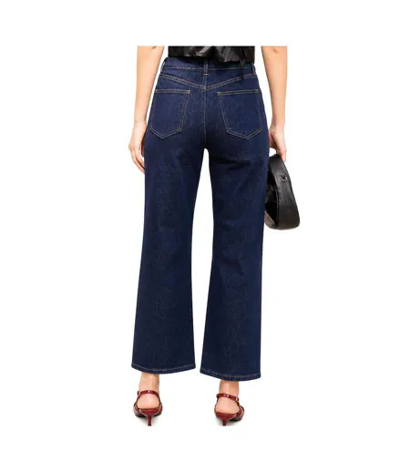 Jean droit bleu foncé femme oraije solange