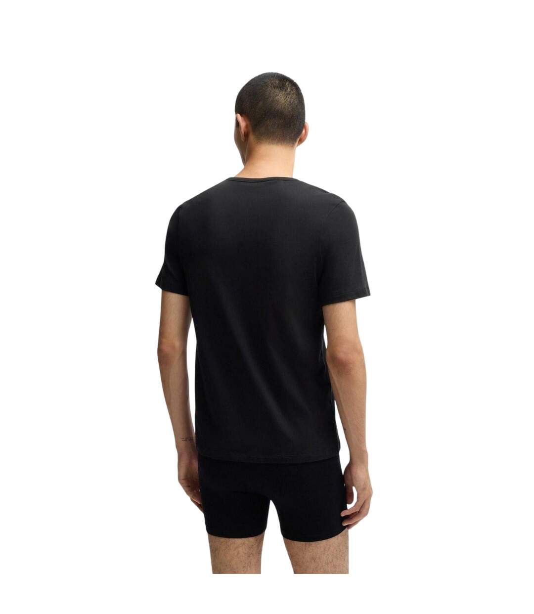 Pack Of 3  Mens Plain Pyjama Top  Black Hugo-3