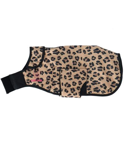Leopard print dog coat xl-12cm brown/black Digby & Fox