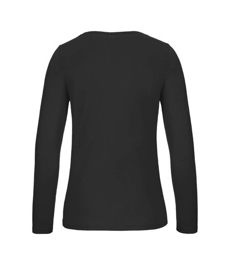 T-shirt Manches Longues #e150 Femme Noir B&C