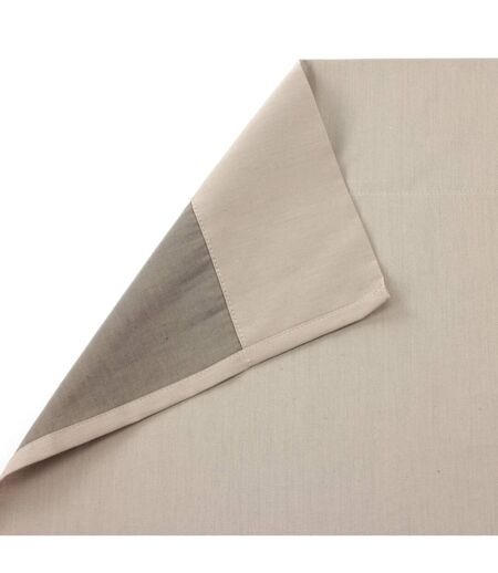 Drap plat uni Satin de coton DAUPHINE Marron