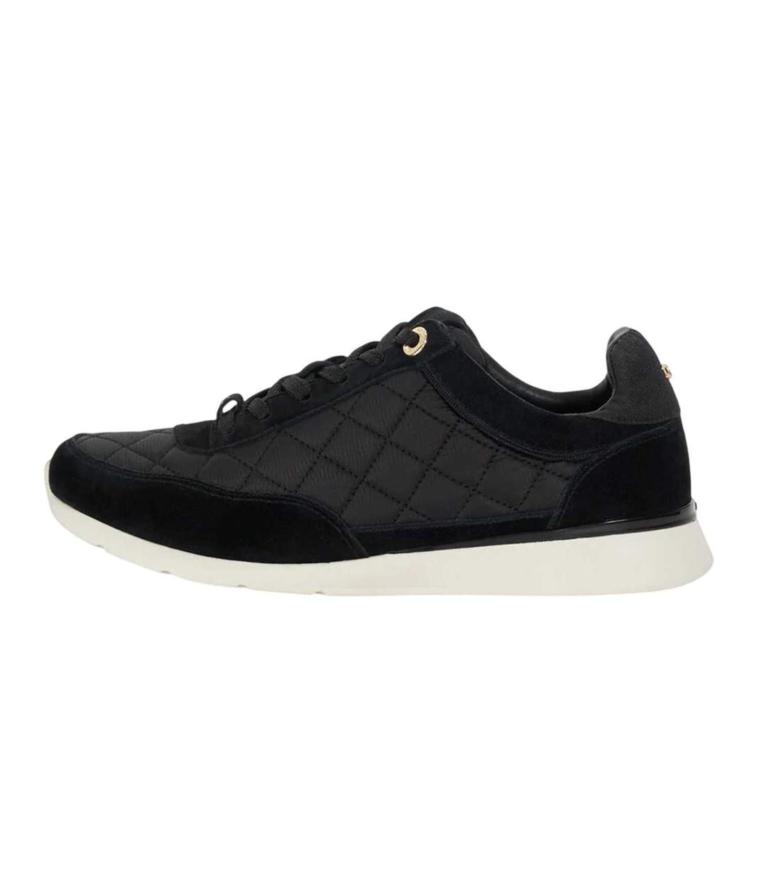 Womens/ladies Everglow Suede Trainers Black Dune London-2