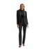Womens/ladies Tubeka Textured Slim Trousers Black Boss-1