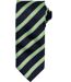Cravate rayée - PR783 - noir et vert lime