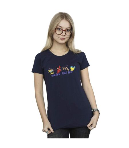 Disney T-shirt en coton Femme/Ladies The Little Mermaid Under The Sea (Bleu marine) - UTBI26455
