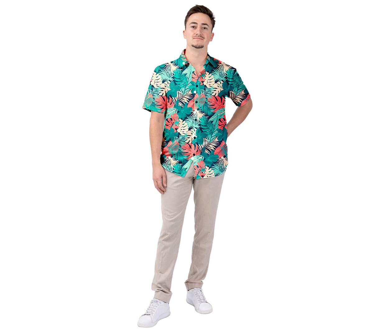 Chemise homme fluide LORENZO imprimé tropical Coton Du Monde-1