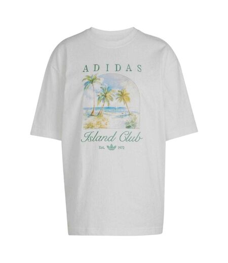 Womens/ladies Island Club Oversized T-shirt White Adidas