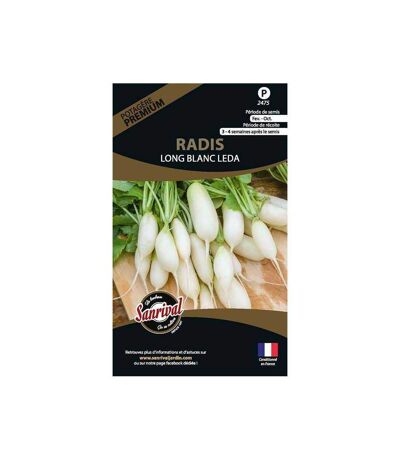 Graines potagères premium radis Long blanc Leda