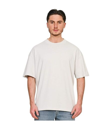 T-shirt oversize unisexe adulte en coton peigné ringspun à encolure allongée écru Casual Classics