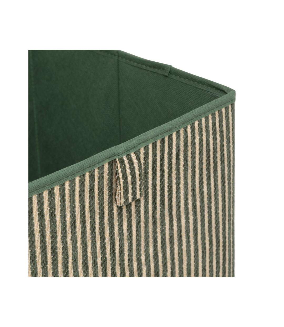 Boîte de Rangement Déco Cotty 31x31cm Vert Foncé-2