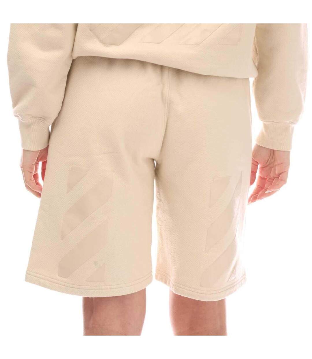 Short de jogging femme beige Off White-2