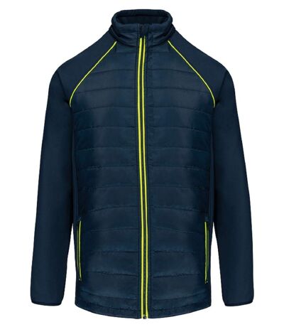 Veste Softshell DayToDay bi-matière - Unisexe - WK6147 - bleu marine et jaune