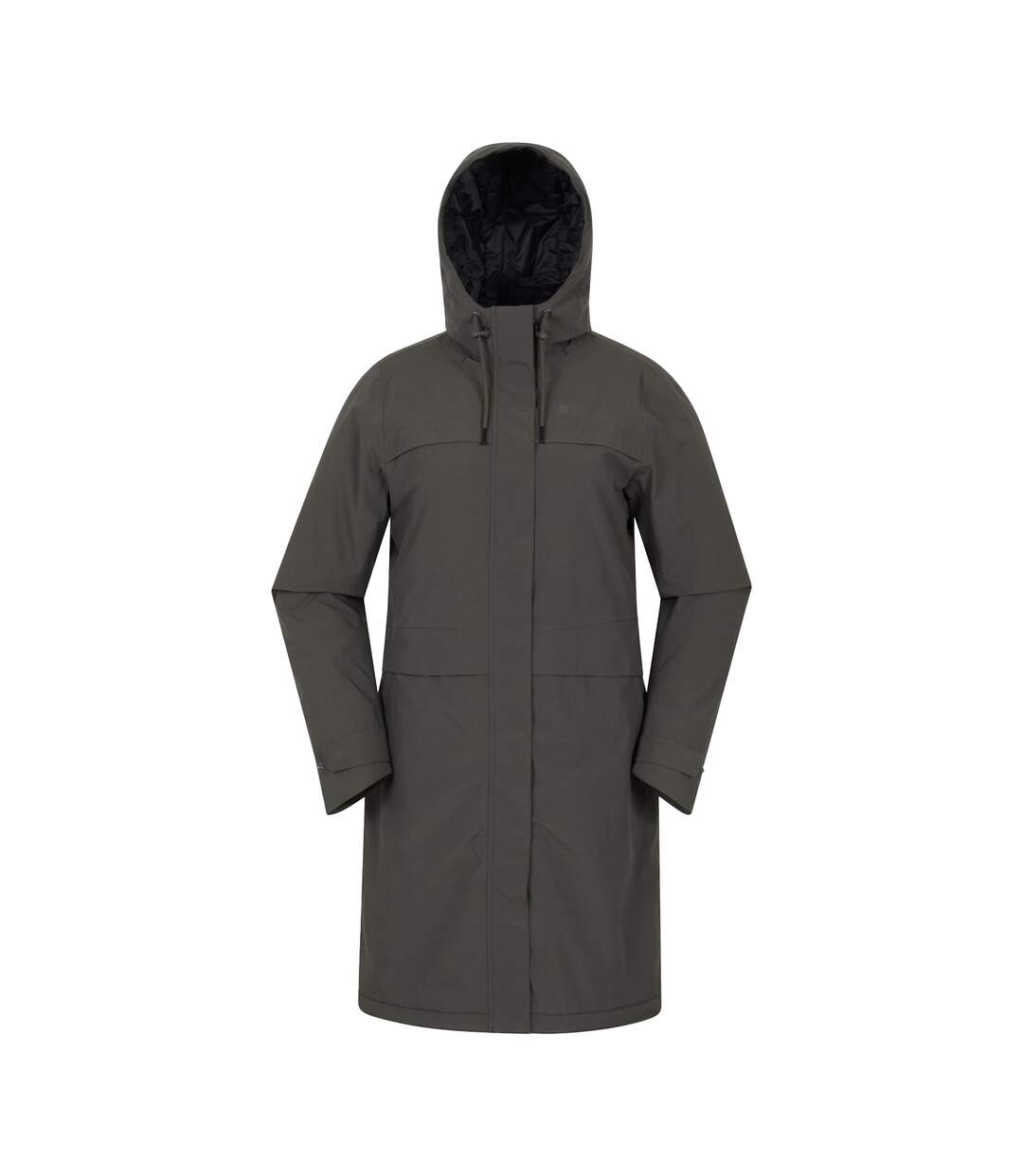Womens/ladies Avery Waterproof Long Length Jacket Khaki Mountain Warehouse-2