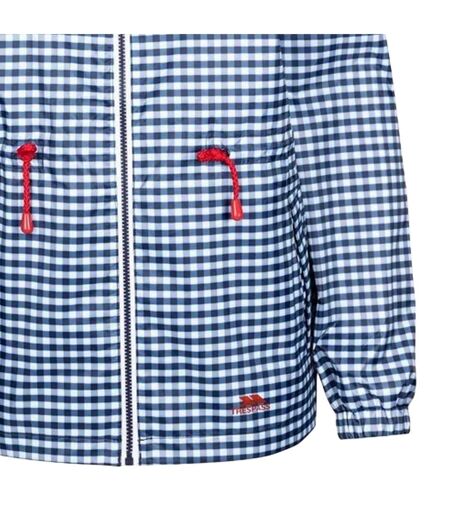 Imperméable À Capuche Ajustable Motif/style À Carreaux Niggle Femme Bleu Marine À Carreaux Trespass