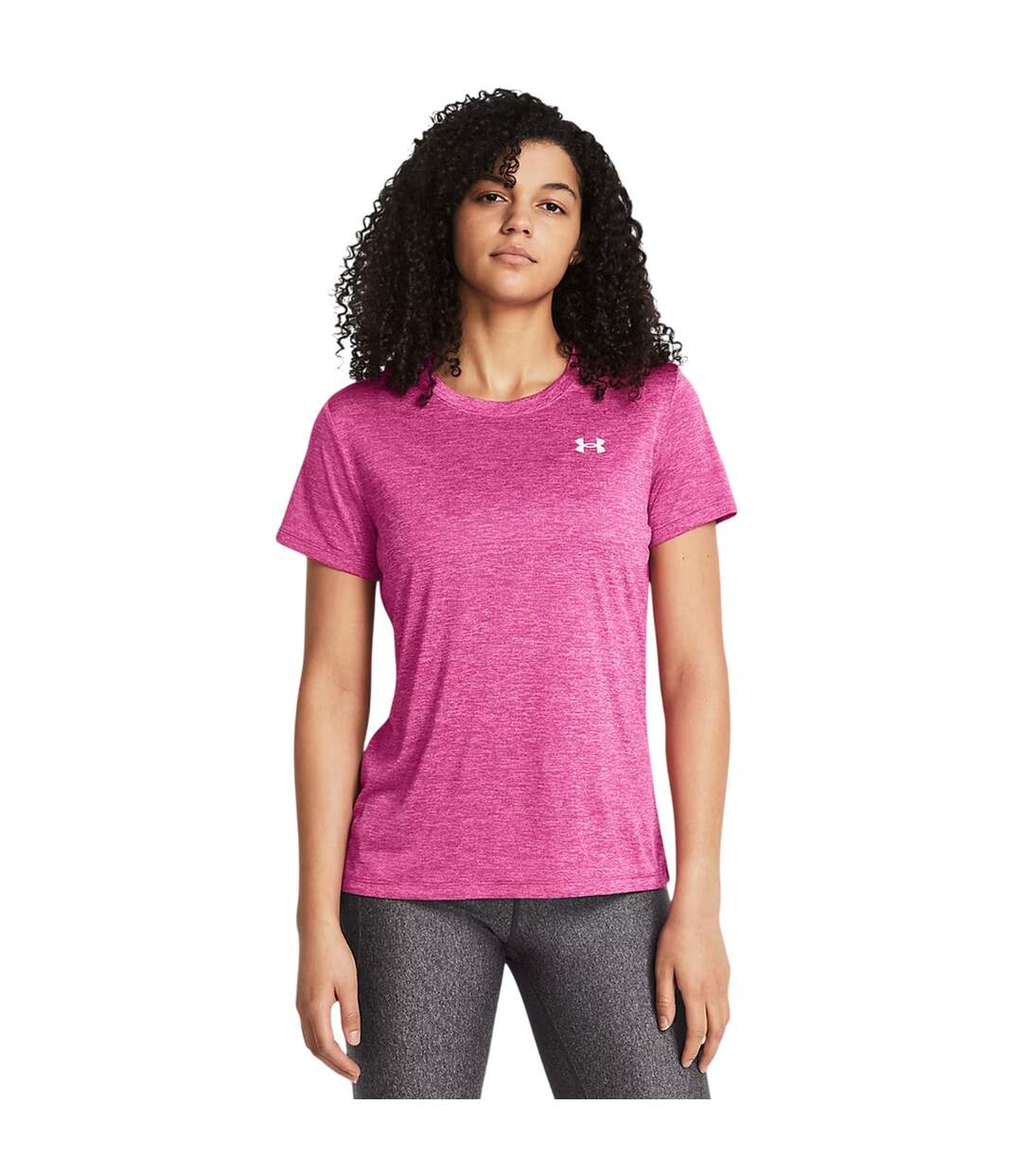 T-shirt Manches Courtes Motif/style À Nœud Femme Rose Blanc Under Armour-4