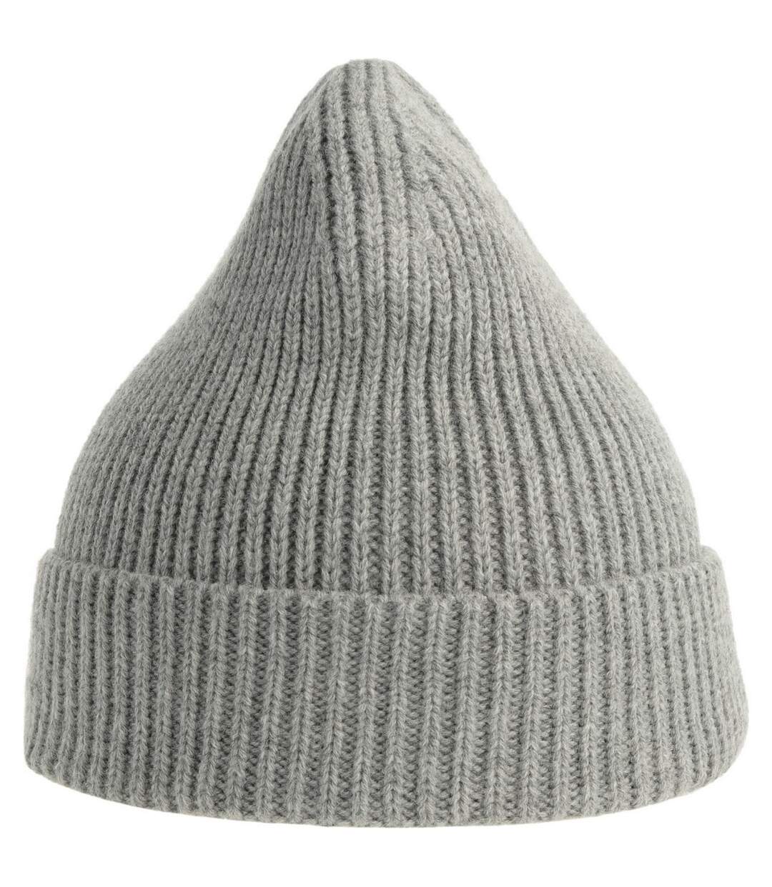 Unisex adult andy recycled polyester beanie light grey melange Atlantis-2