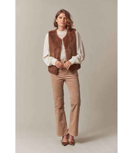 Veste sans manches en imitation fourrure FUZZY