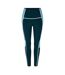 Legging Course À Pied Lux Femme Vert Sombre Reebok-1