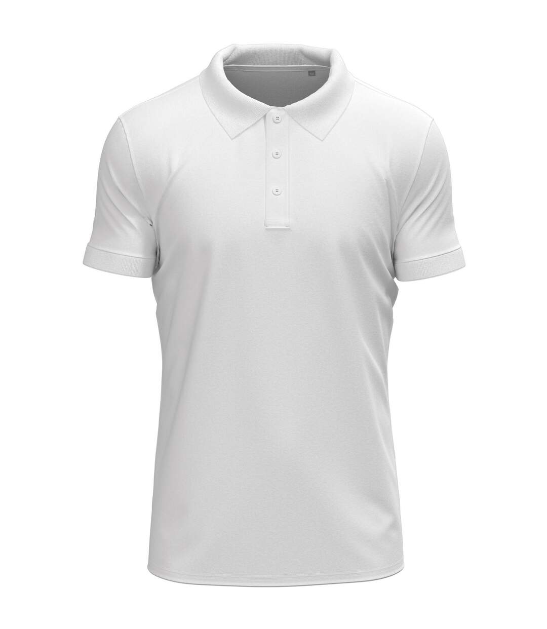 Mens Stretch Polo Shirt White Stedman-1