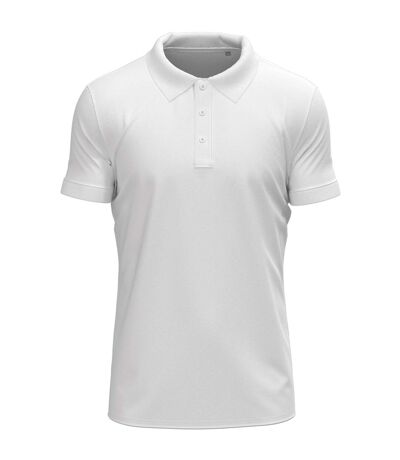Mens Stretch Polo Shirt White Stedman