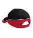 Casquette Teamwear Competition Noir Rouge Classique Blanc Beechfield-2