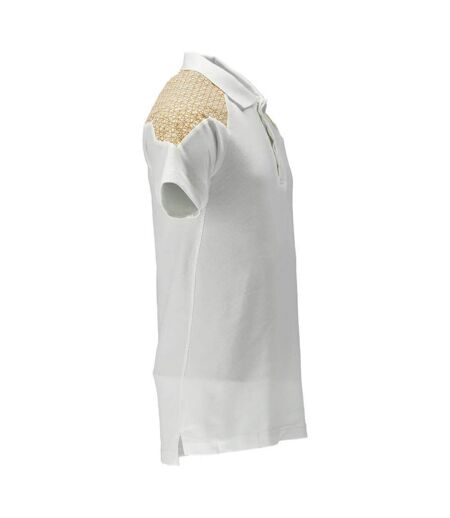 Polo Food & Care Homme Blanc Jaune Or Mascot