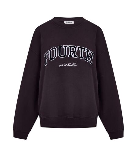 Sweat Motif/style Logo Arqué Leon Femme Marron 4th & Reckless
