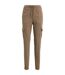 Womens/ladies Cargo Pocket High Waist Jogging Bottoms Soft Taupe Urban Classics-1