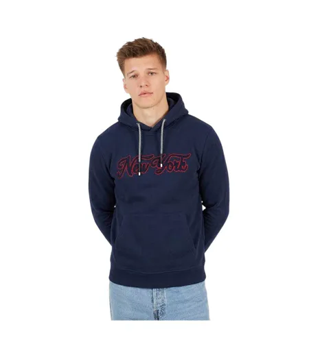 Sweat À Capuche Motif/style Croisée Homme Bleu Marine Brave Soul