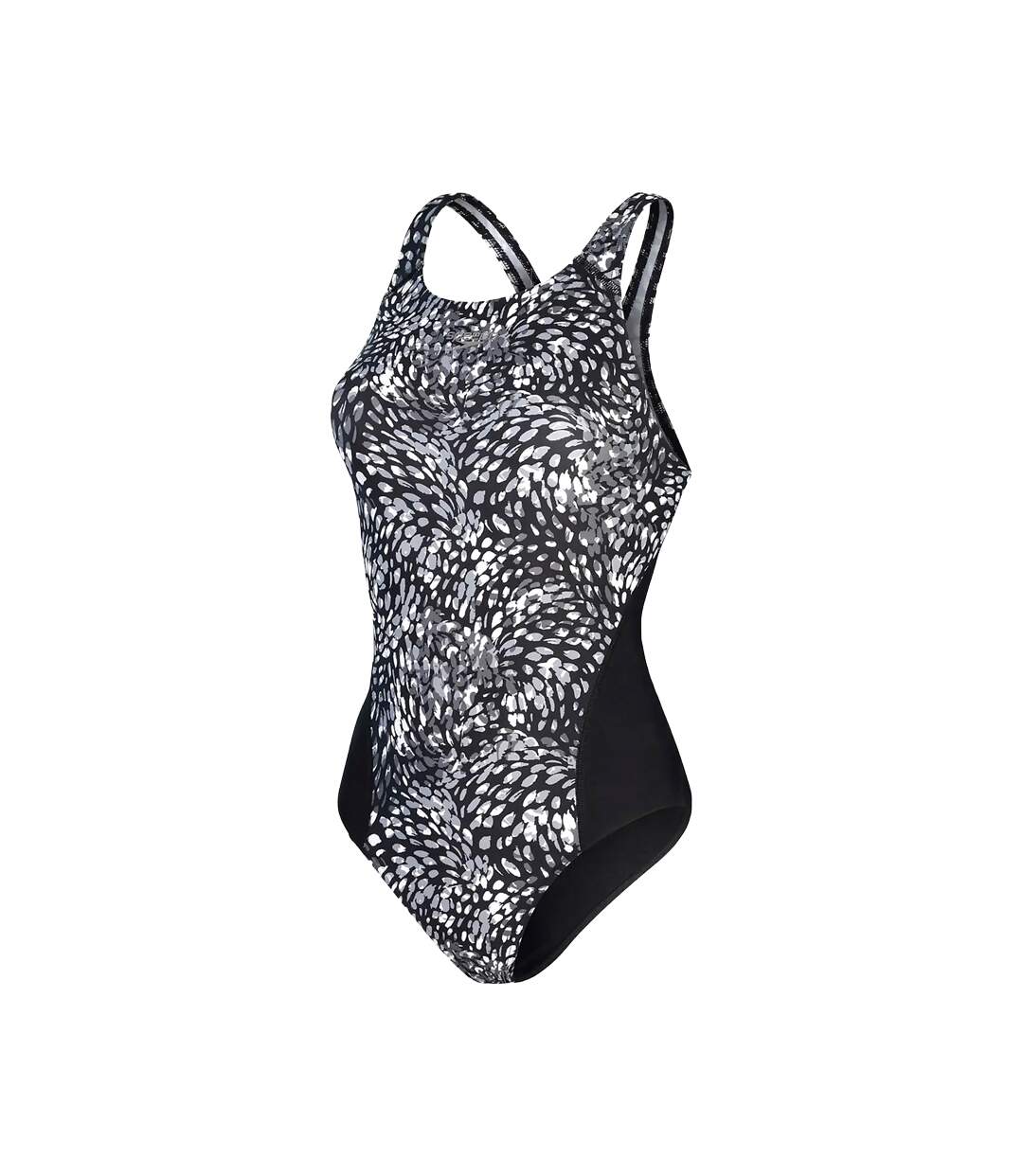 Maillot De Bain 1 Pièce Recordbreaker Femme Noir Charbon Gris Foncé Blanc Speedo-2