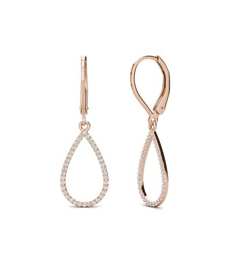 Boucles d'oreilles Laelia Dangling Hoop, Cristal d'Autriche