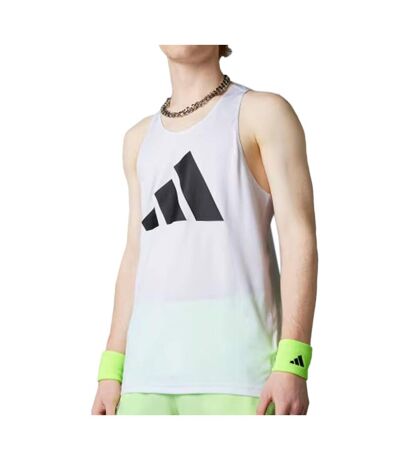 Débardeur de Sport Blanc Homme Adidas Run It Tank - L