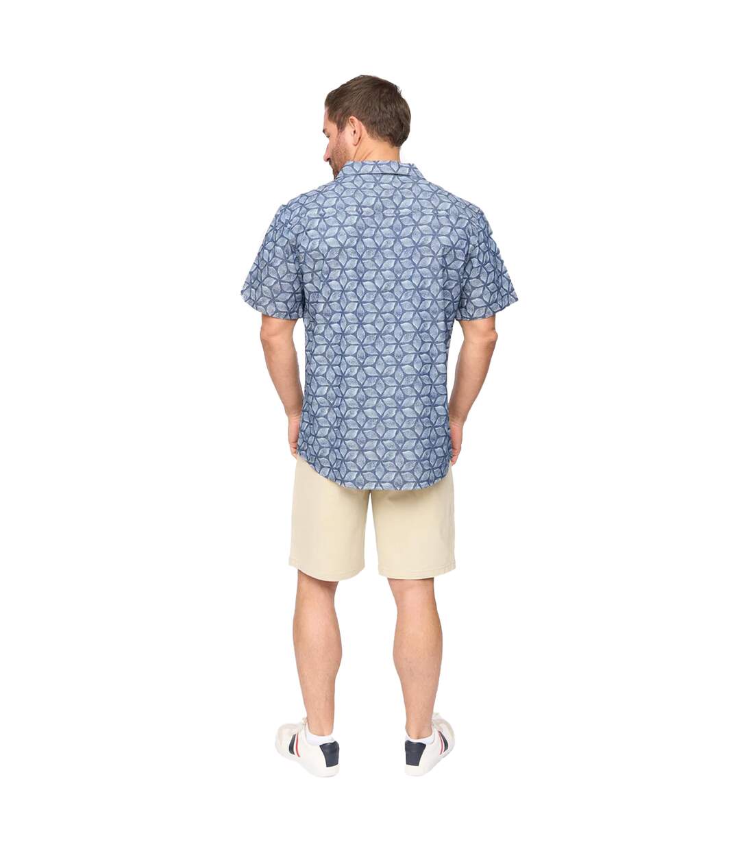 Chemise Manches Courtes Caladium Homme Bleu Imprimé Bewley & Ritch-3