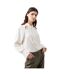 Blouse Manches Longues Carmen Femme Crème French Connection-3
