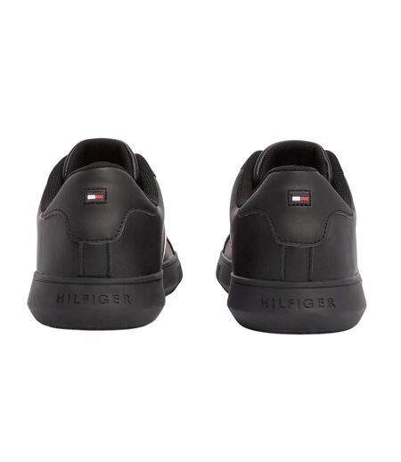 Mens Essential Leather Cupsole Trainers Black Tommy Hilfiger