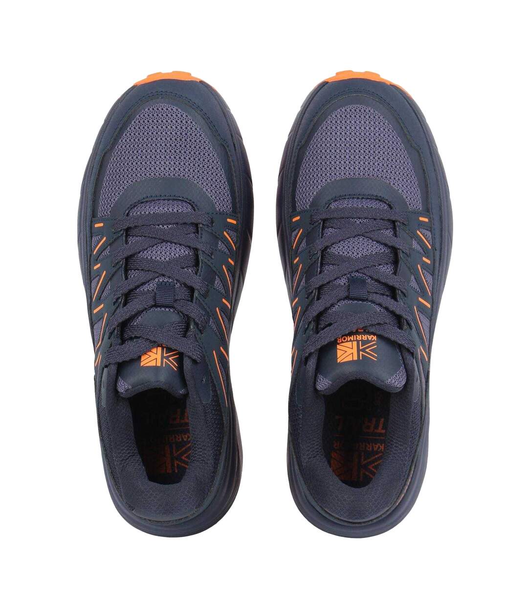 Mens Ortholite Trainers Navy Orange Karrimor-3