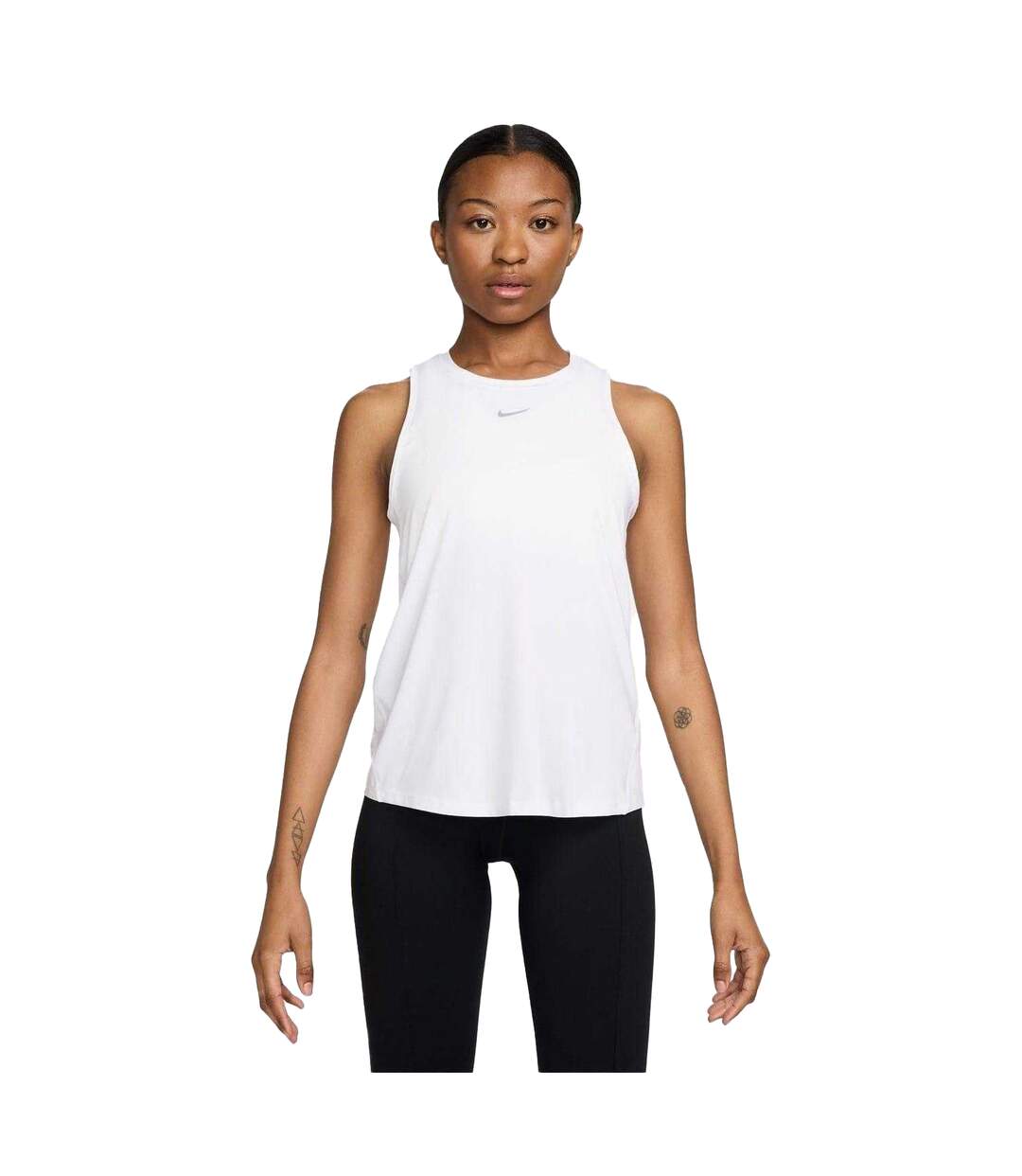 Womens/ladies Dri-fit Tank Top White Nike-1
