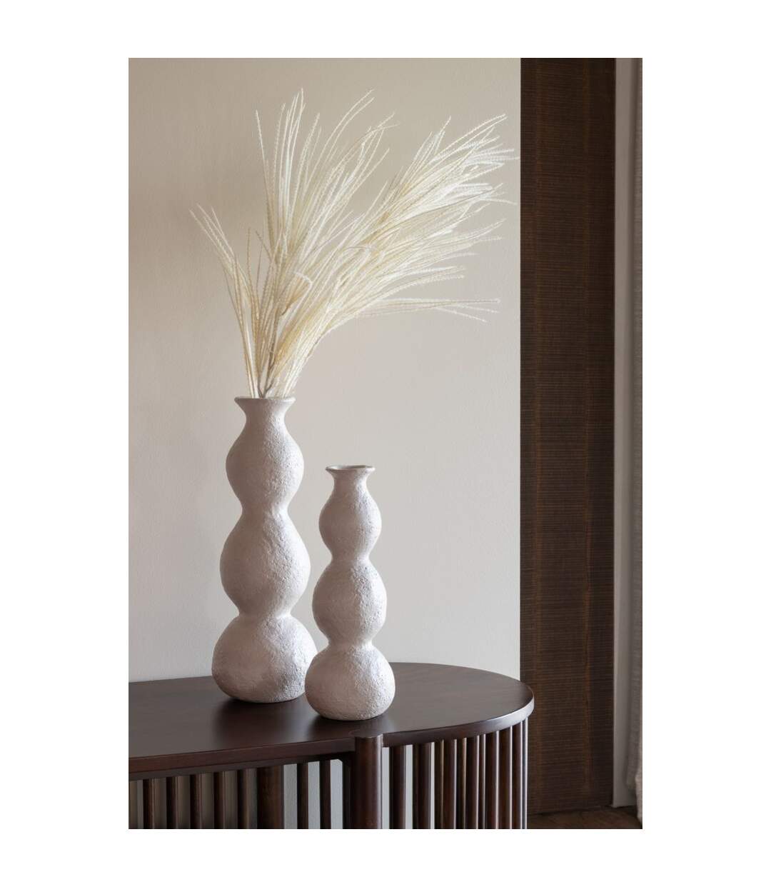 Vase Chandelier en Céramique Olina 37cm Crème-4