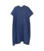 Unisex Adult Cotton Poncho Navy Home & Living-1