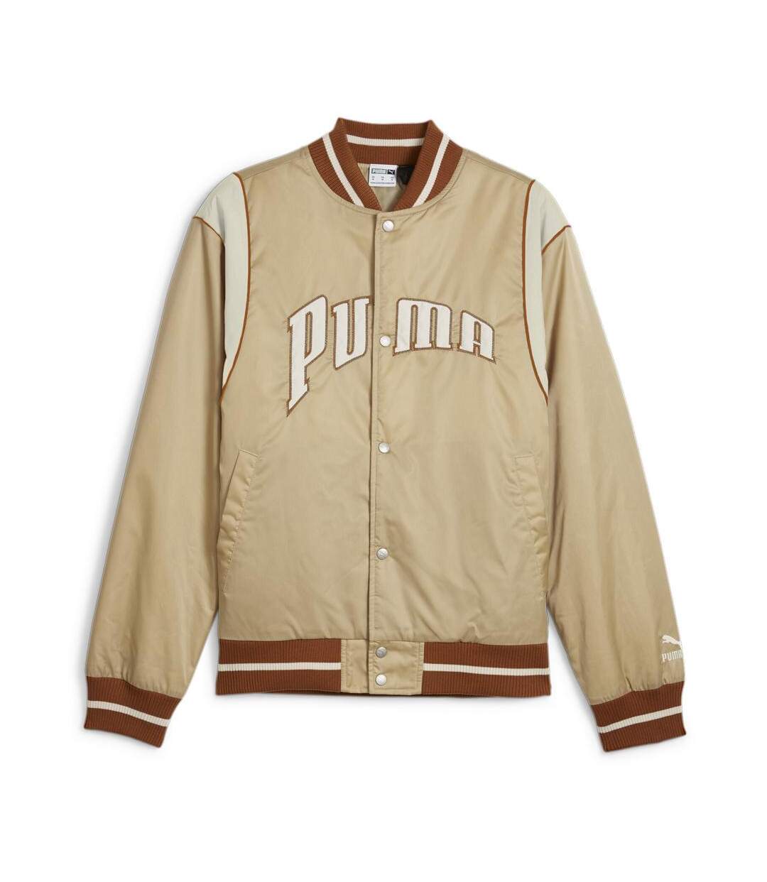 Veste beige homme puma team varsity-1