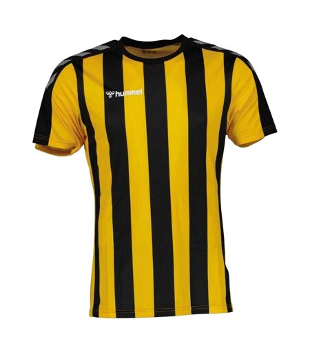 T-shirt Motif/style À Rayures Homme Noir Jaune Hummel