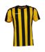 T-shirt Motif/style À Rayures Homme Noir Jaune Hummel-1