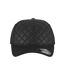 Childrens/kids Diamond Quilt Baseball Cap Black Flexfit-3
