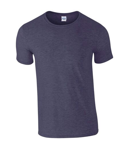 Mens softstyle ringspun t-shirt heather navy Gildan