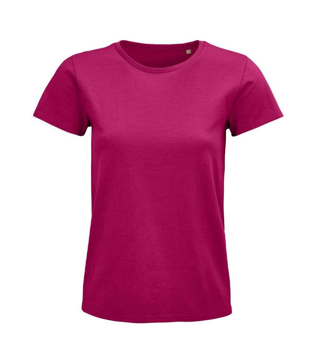 Womens/ladies pioneer organic t-shirt fuchsia SOLS