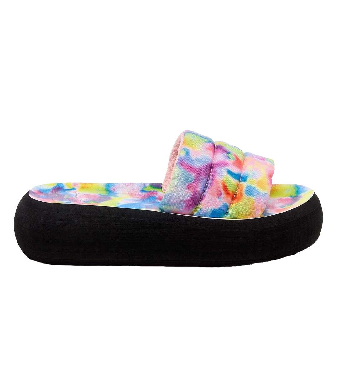 Claquettes Style Arc-en-ciel Splash Femme Rose Rocket Dog-4