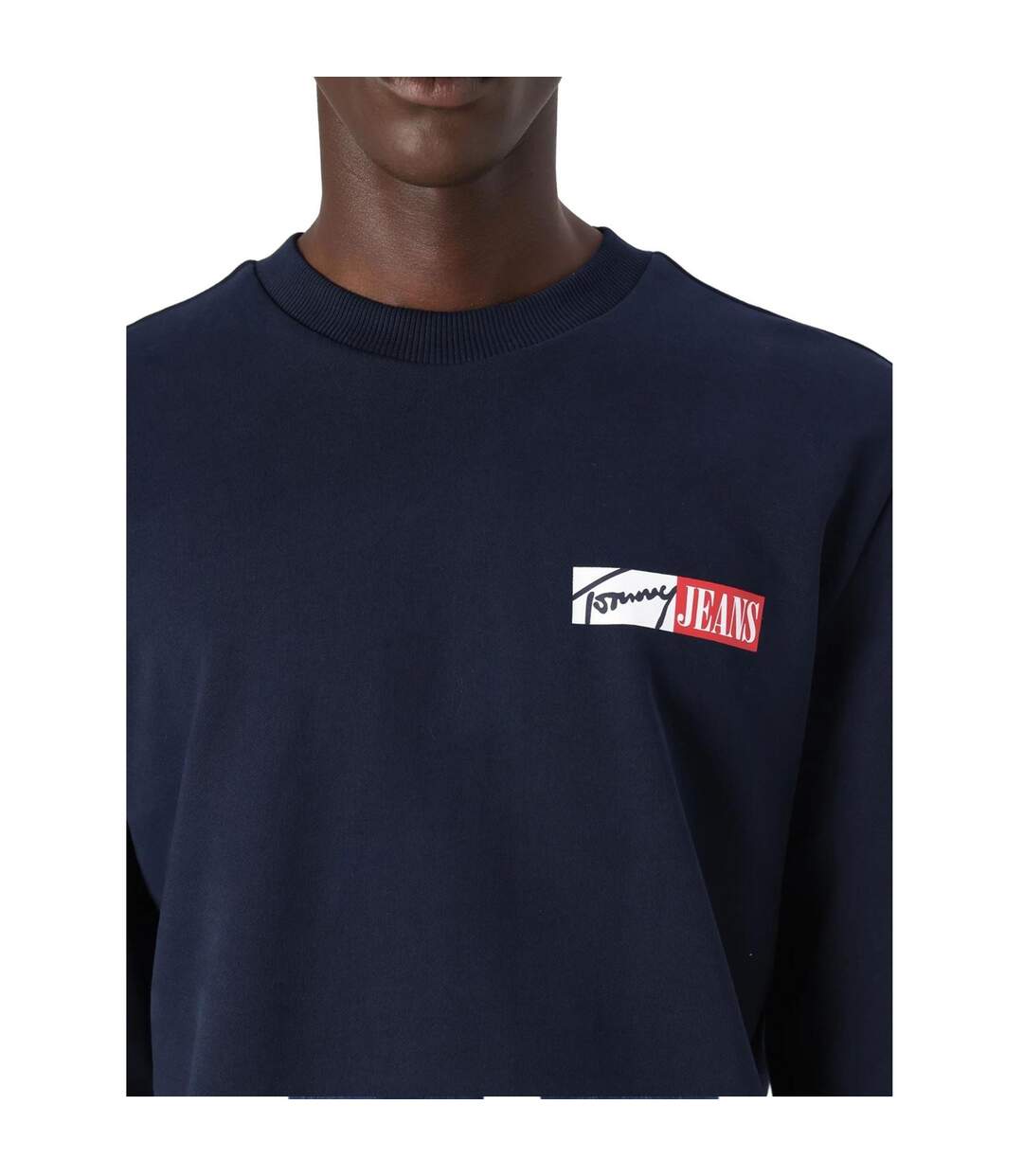 Sweat Motif/style Logo Rectangulaire Homme Bleu Marine Tommy Jeans-4